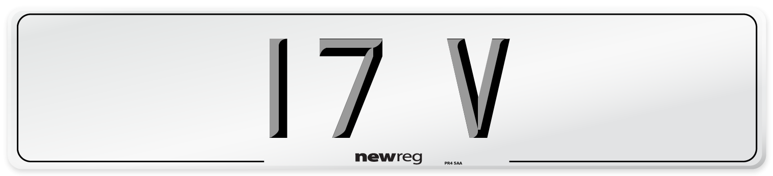 17 V Number Plate from New Reg